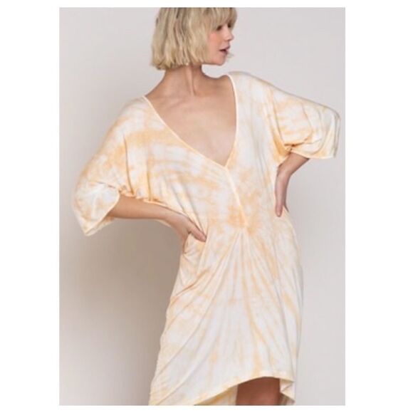 TIE Dye Dolman high low knitTunic Top - Picture 15 of 15